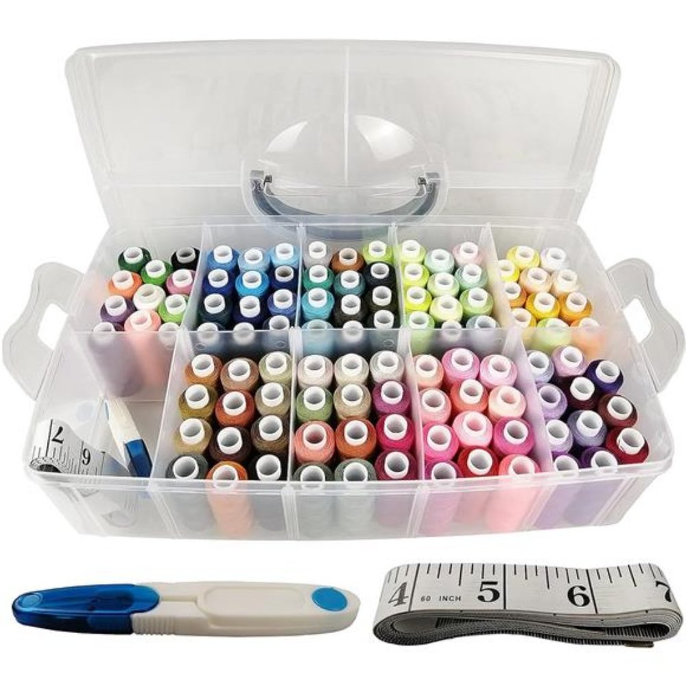 Sewing Thread (100 Colors with Storage case)